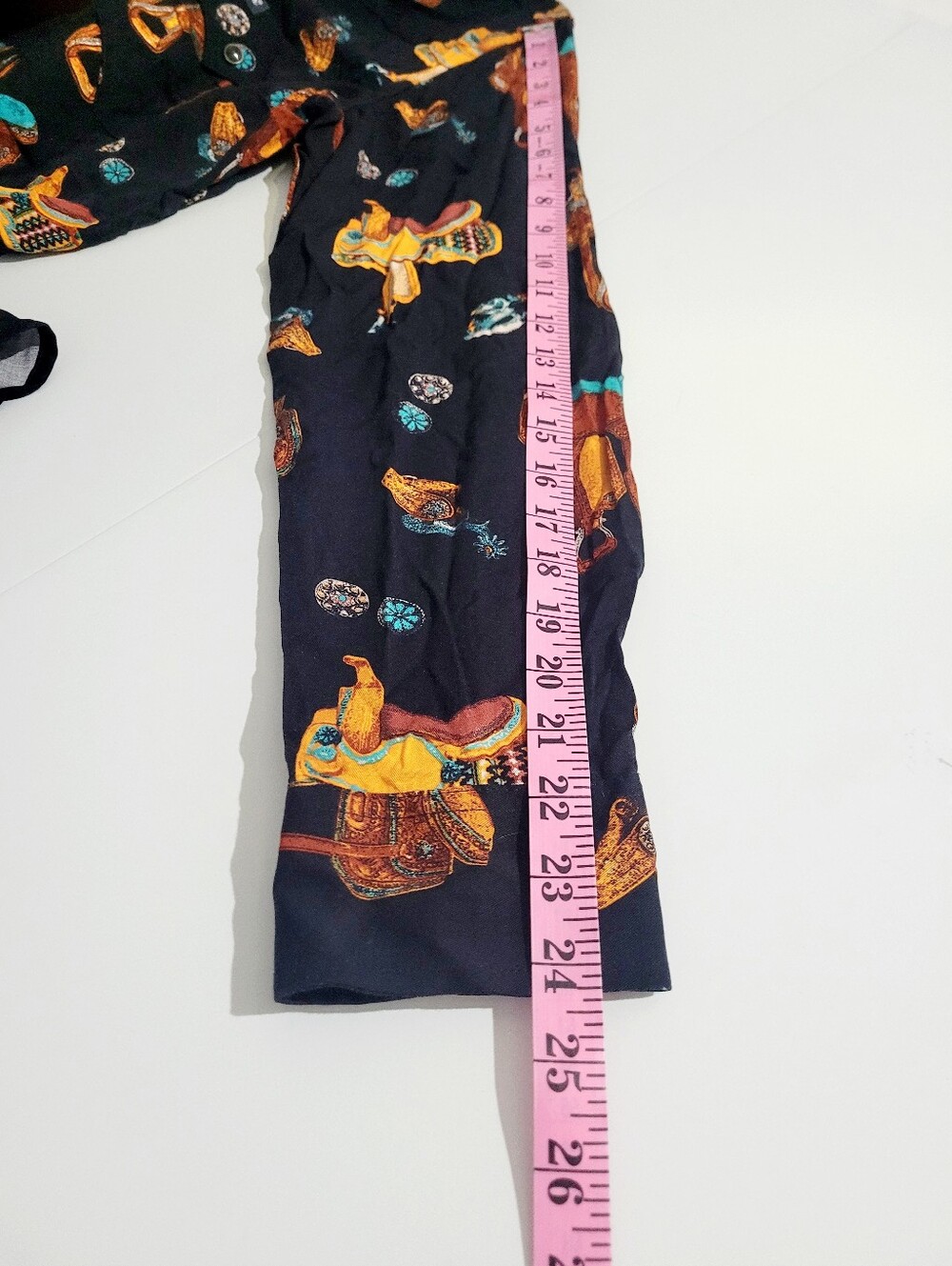 Wrangler Retro Western Saddle Print Snap Button Shirt Women's Large NWT NEW - Picture 13 of 13